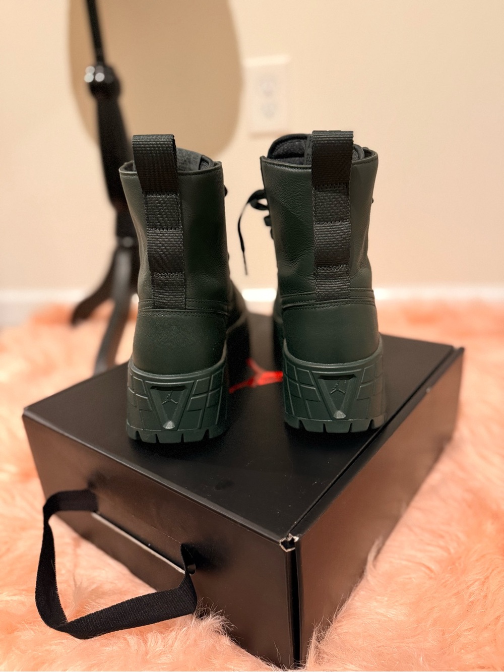 Nike Air Jordan 1 High Brooklyn boots in a dark spruce green colorway - Picture 10 of 10